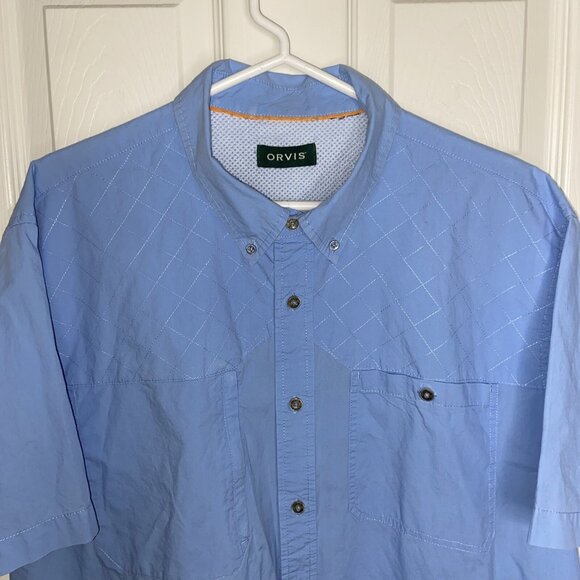 Orvis Double Pocket Light Sport/outdoor Wear Vented Short Sleeve. Men's XL - Picture 2 of 11
